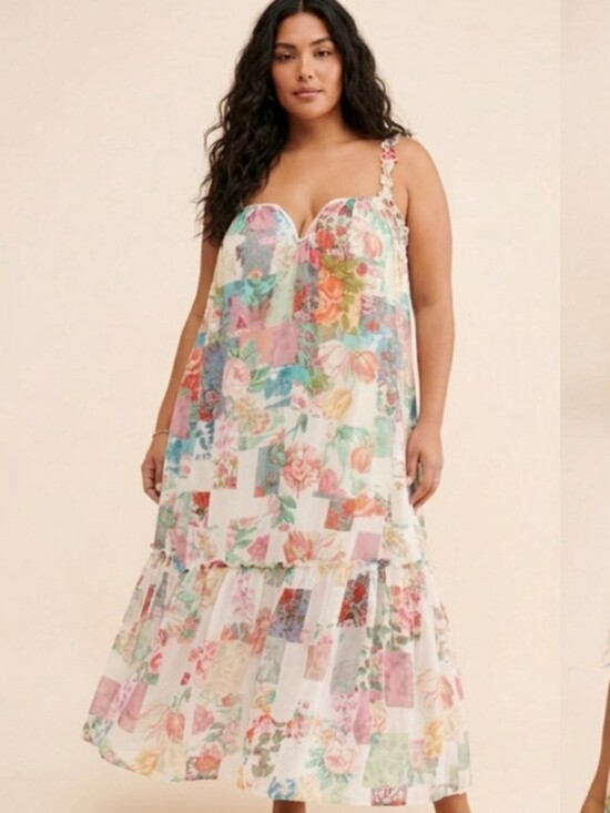 Anthropologie Dresses & Skirts - New with Tags Anthropologie Floral Patchwork Maxi Dress 1x
